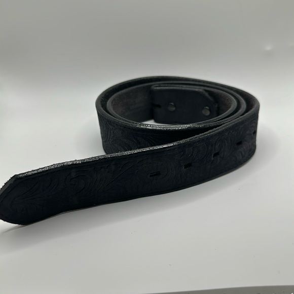 Silver creek black leather top grain southwestern belt size 36 - Picture 3 of 8